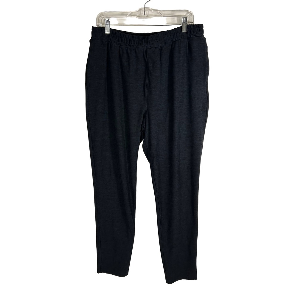 Kirkland Signature Mens Lounge Pants Blue Black Heather Tapered Joggers Large